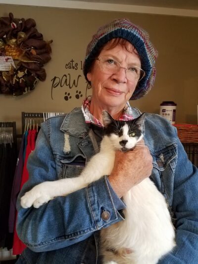 Laurie Davis fostered Mylee and her kittens and adopted Mylee