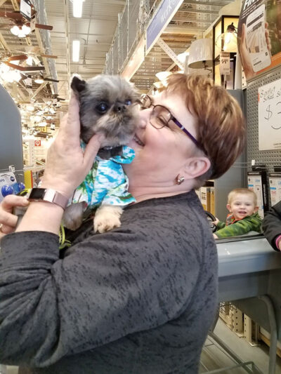 Getting kisses from Archie