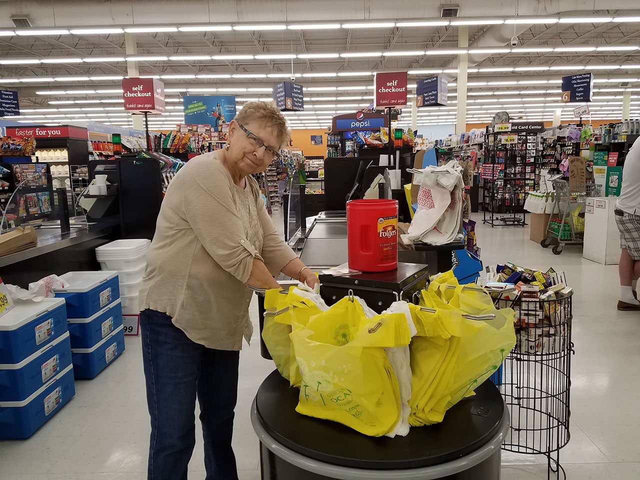 All smiles at Bagging for Tips @ Family Fare