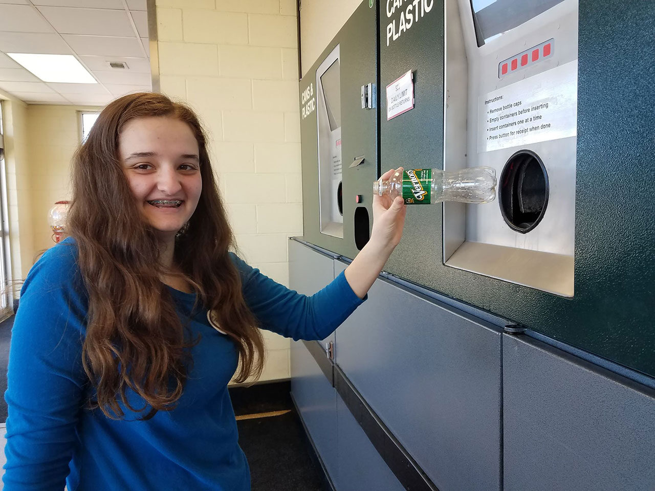 Donating pop bottles @ Bagging for Tips
